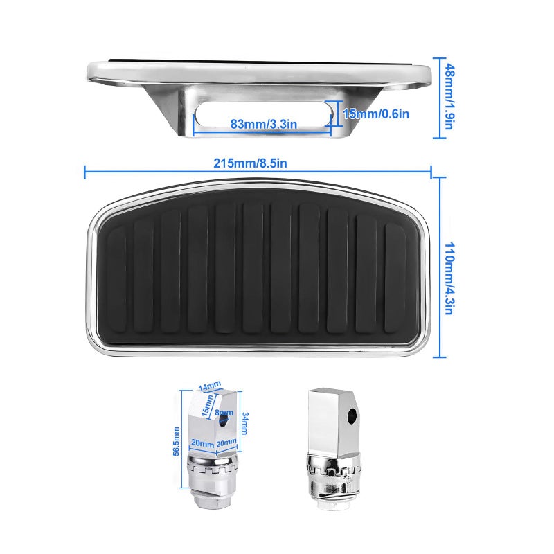 Drytuns Adjustable Rear Floorboards for Yamaha Vstar 250 650 1100 1300 V-Max Passenger Foot Pegs for Honda Shadow 750 Magna 750 VTX1300 1800 for Suzuki VL800 VL400 C50 - Image 3
